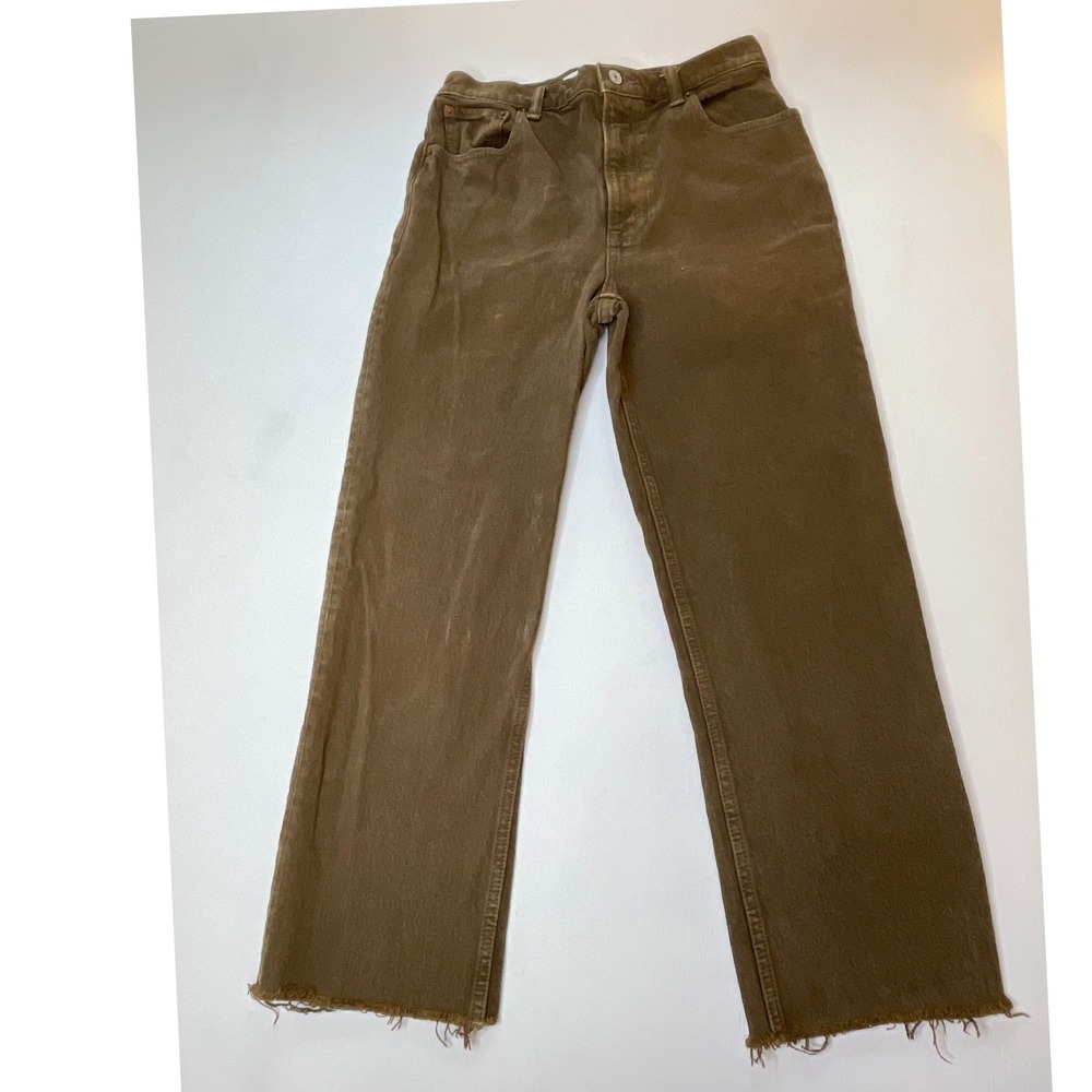 Abercrombie & Fitch Women Jeans 90s Straight High Rise 26 Brown Grunge Y2K